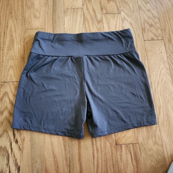 SHEIN Shorts Womens Size L Dark Grey High-Waisted Wide Waistband Athletic Casual - Picture 3 of 7